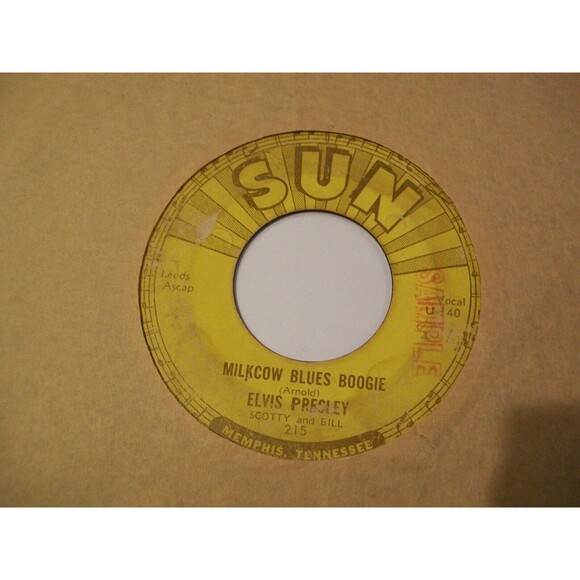 Elvis Presley - Milkcow Blues Boogie (1955) Sun 215 U-140 • 1st ed. SAMPLE Promo - Picture 2 of 5